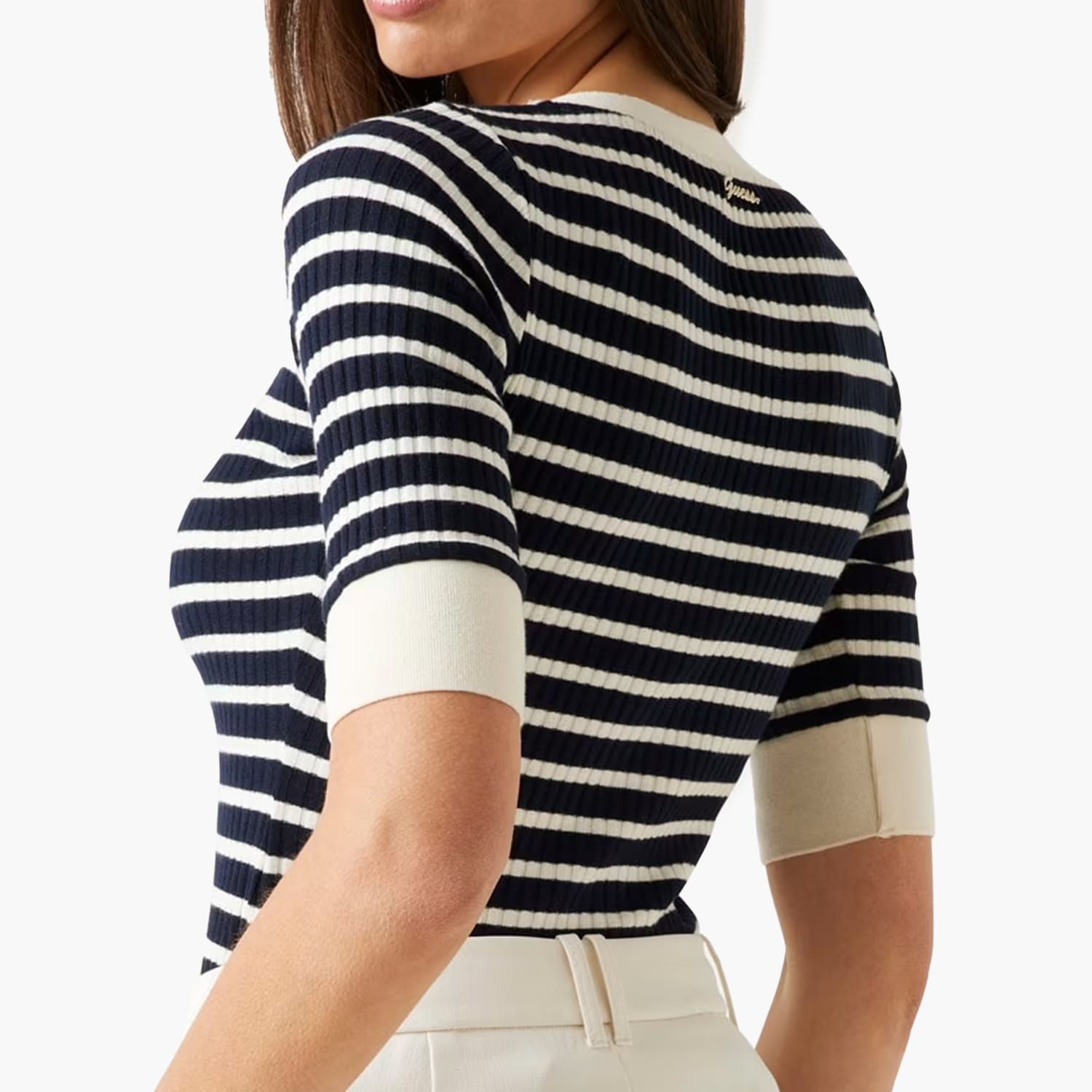 Guess Serafino.Striped Γυνακεία Μπλούζα - Τοπ Guess Serafino.Striped-DarkBlue
