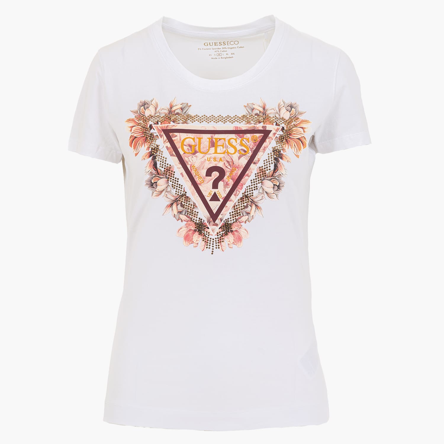Guess Ss.Flower Γυνακεία Μπλούζες - Τοπ