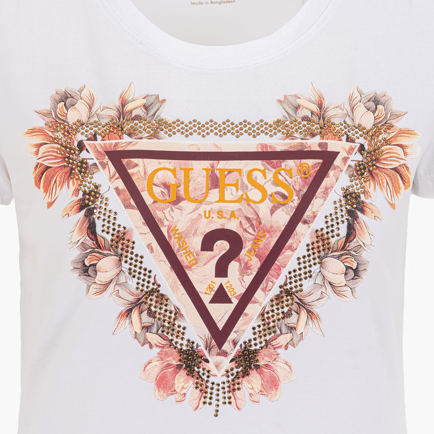 Guess Ss.Flower Γυνακεία Μπλούζες - Τοπ