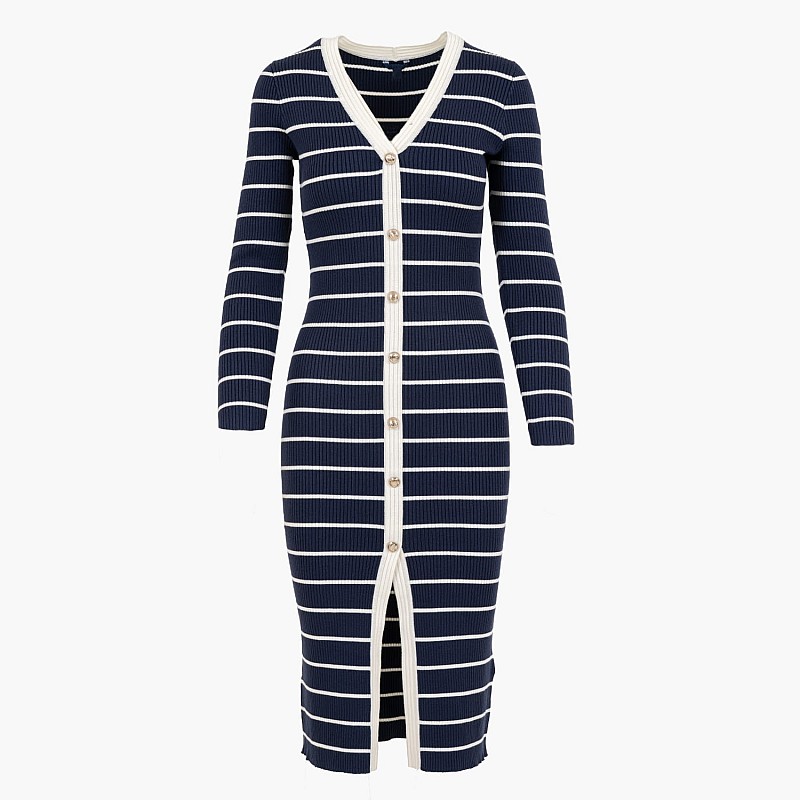 Guess Striped.Andrea Γυνακεία Φορέματα - Ολόσωμες Φόρμες