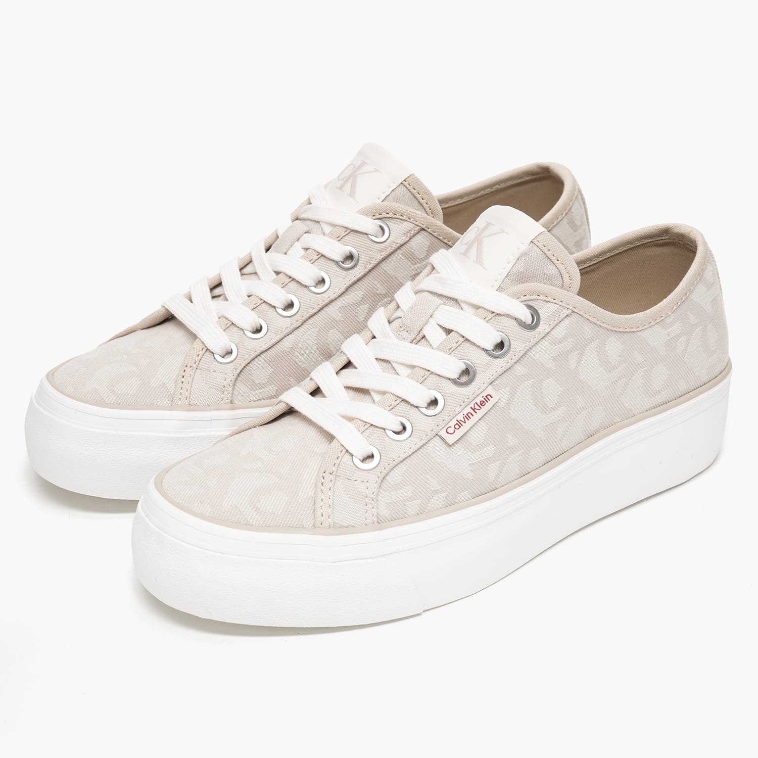 Calvin Klein Vulc.Flatjac Γυναικείο Παπούτσι Casual Calvin Klein Vulc.Flatjac-Beige