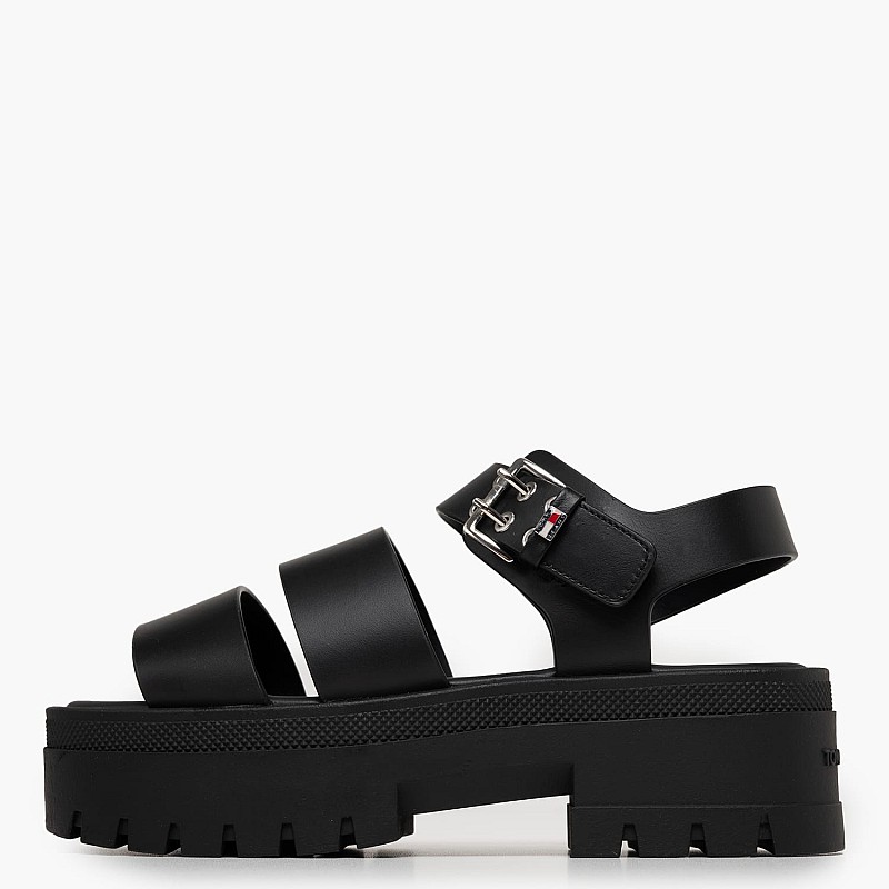 Tommy Hilfiger Fisherman.Leather Γυναικεία Πλατφόρμα Χαμηλή