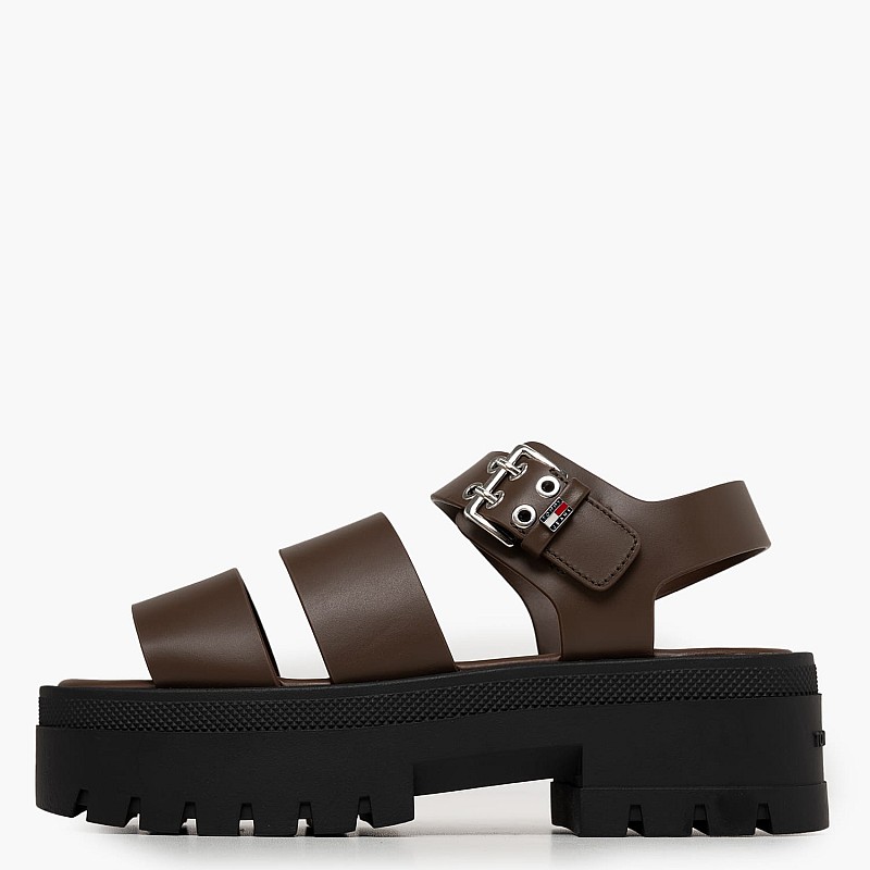 Tommy Hilfiger Fisherman.Leather Γυναικεία Πλατφόρμα Χαμηλή