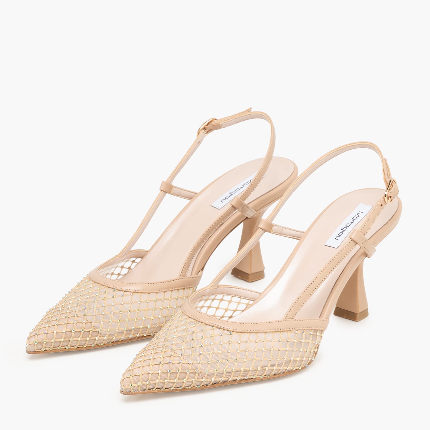 Mortoglou 2649.73843 Γυναικεία Γόβα & Peeptoe Ψηλή