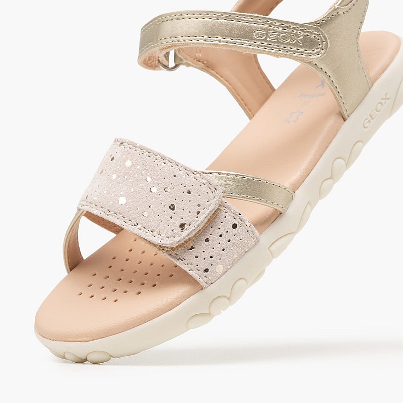 Geox Haiti.Gld Παιδική Σαγιονάρα & Πέδιλο