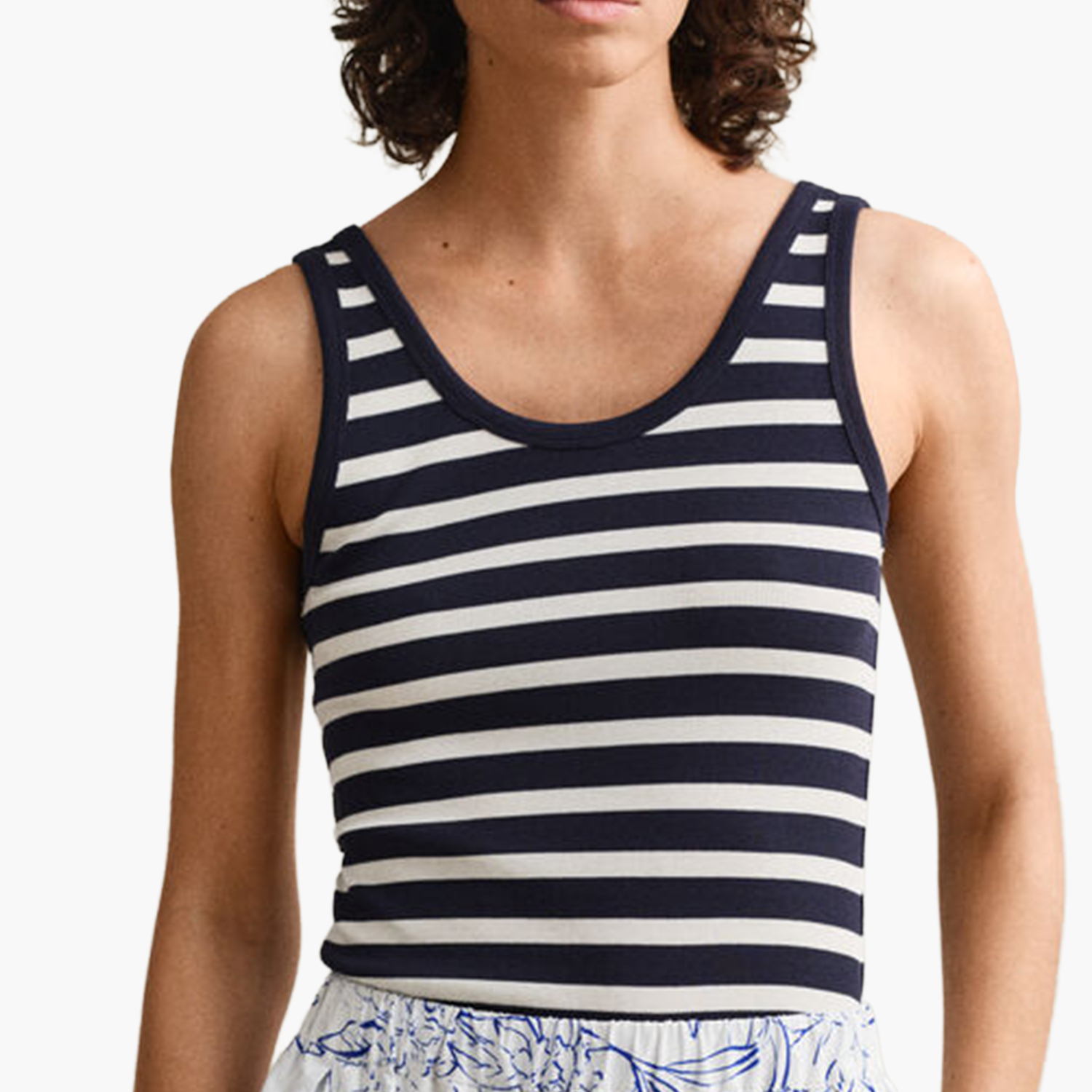 GANT Striped.Ribbed Γυνακεία Μπλούζα - Τοπ