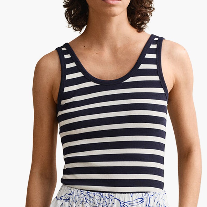 GANT Striped.Ribbed Γυνακεία Μπλούζα - Τοπ