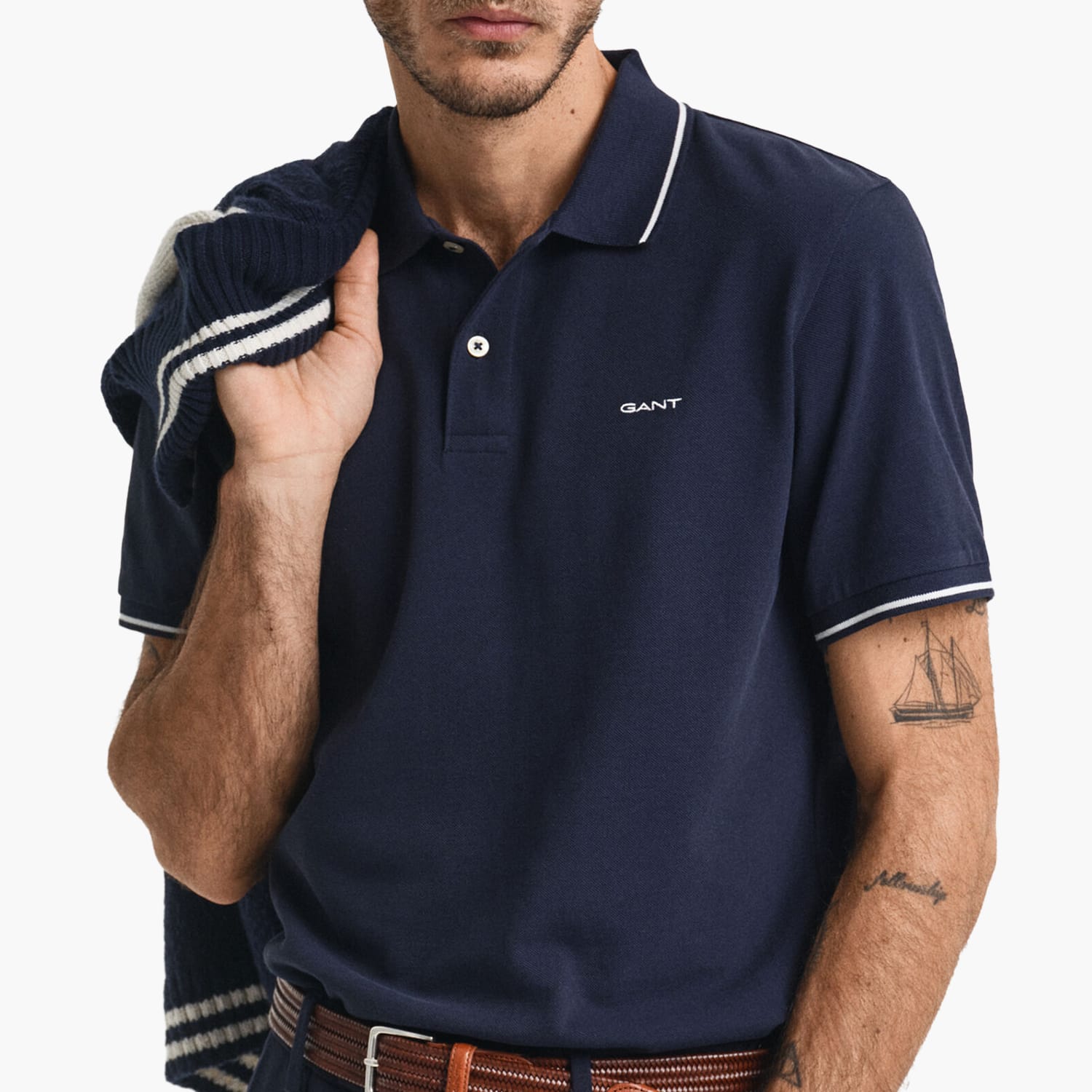 GANT Tipping.Rugger Ανδρική Μπλούζα