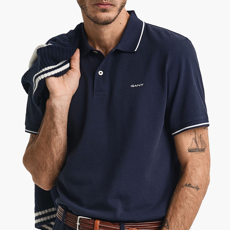 GANT Tipping.Rugger Ανδρική Μπλούζα