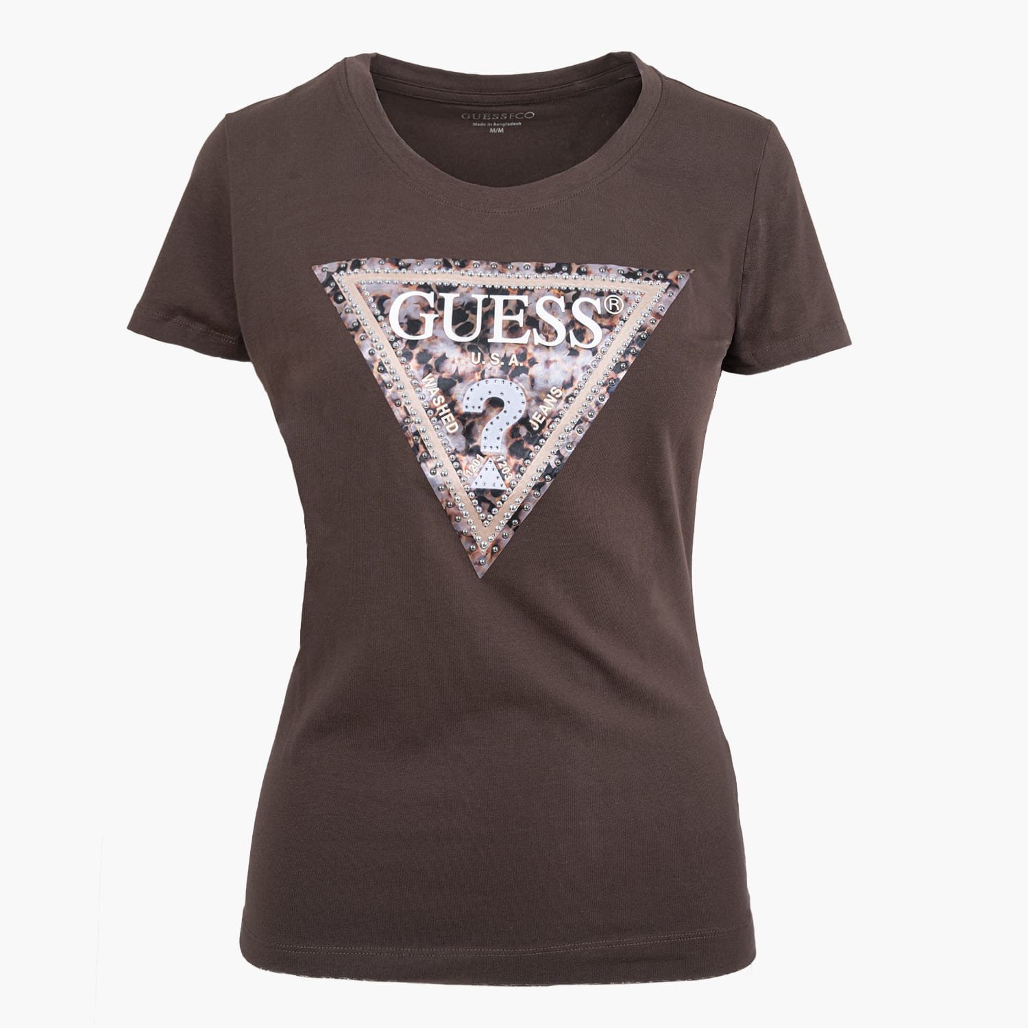 Guess Ss.Triangle.Leo Γυνακεία Μπλούζα - Τοπ