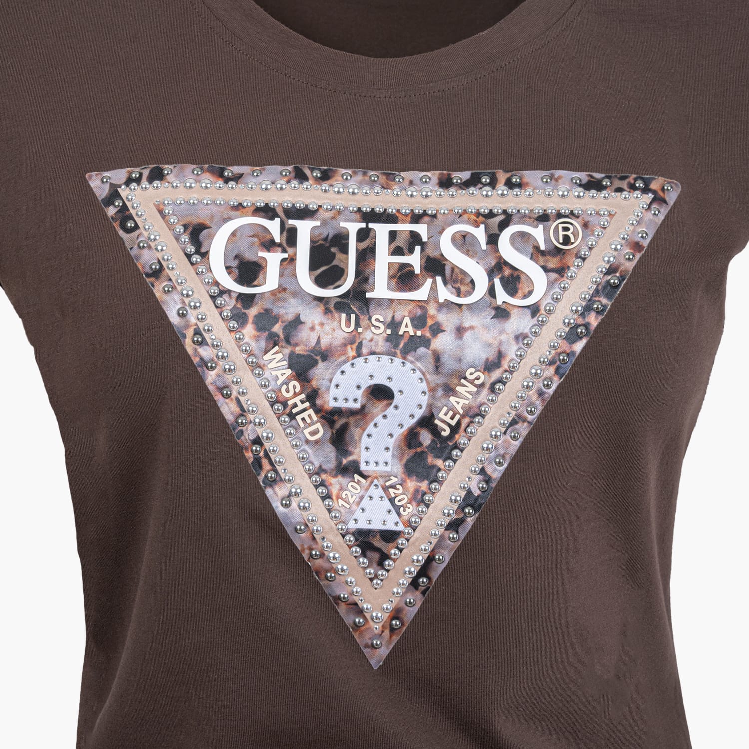 Guess Ss.Triangle.Leo Γυνακεία Μπλούζα - Τοπ