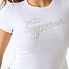 Guess Studs.Script-White